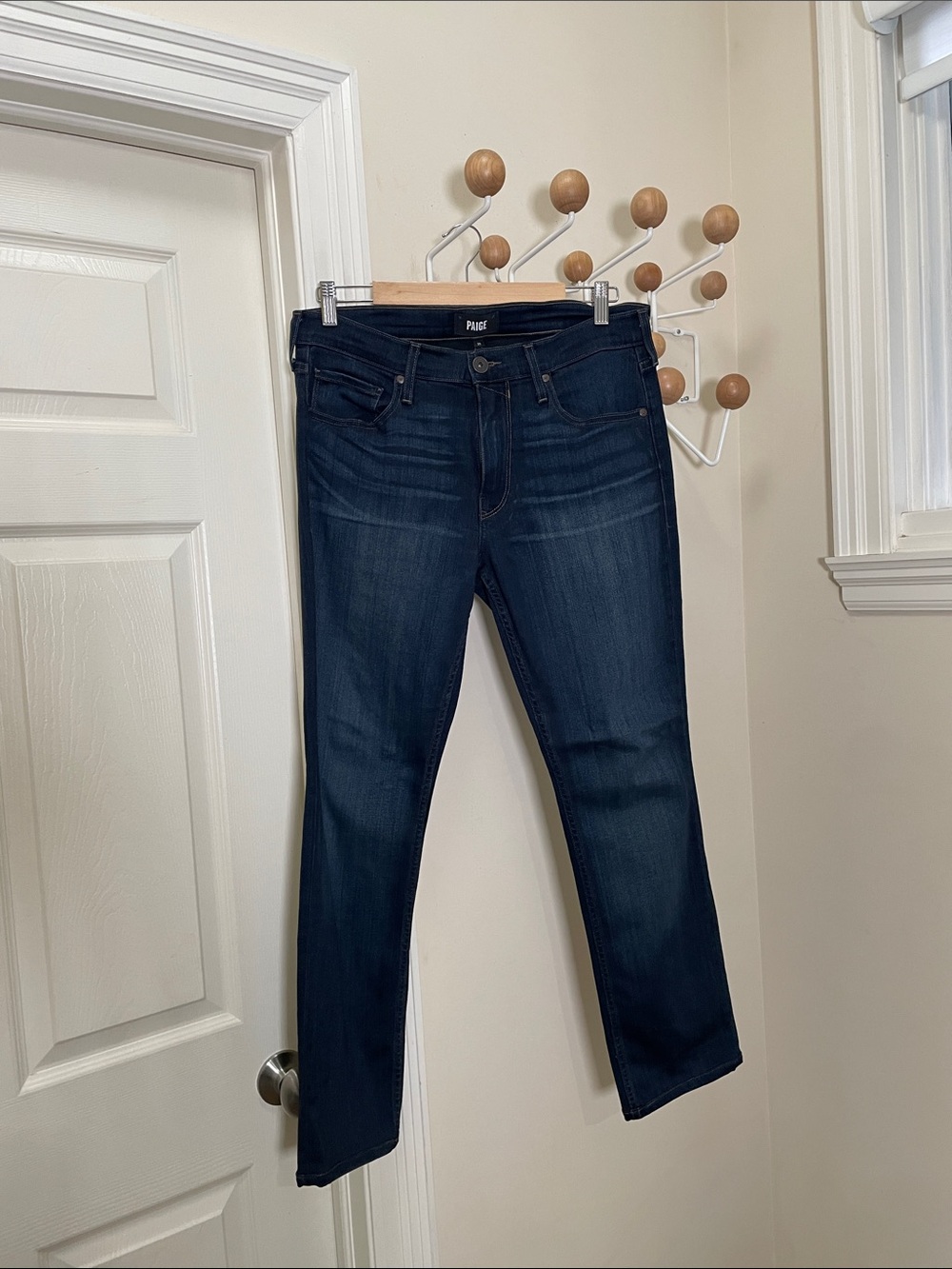 PAIGE Federal Straight Legged Denim Jeans - Navy - 31